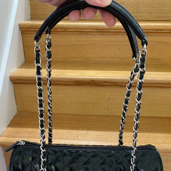 Women's Black Diamond Pattern Bag - Picture 7 of 14
